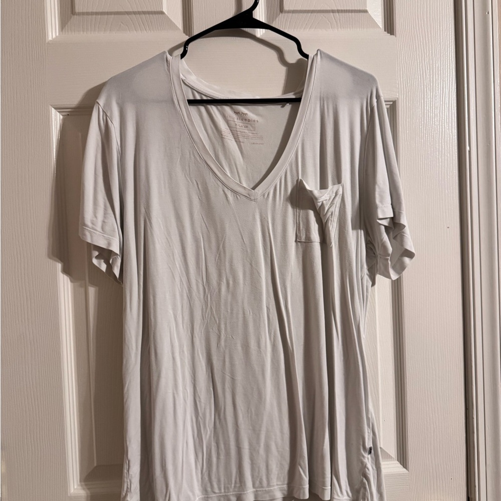 Little Sleepies White V-Neck T-Shirt